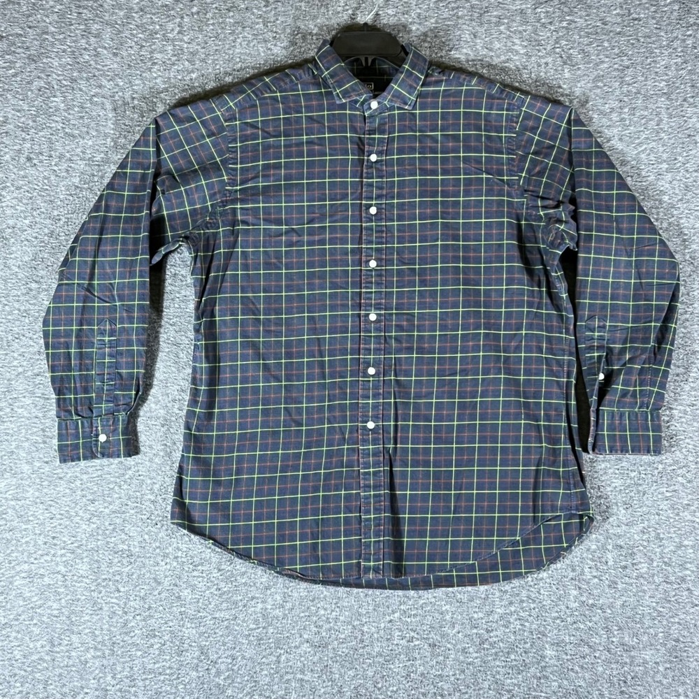 Polo Ralph Lauren Estate Sport Plaid Long Sleeve Button Down Shirt XL Cotton